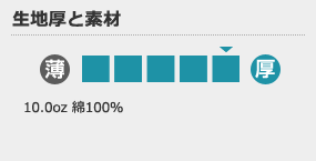 生地厚と素材